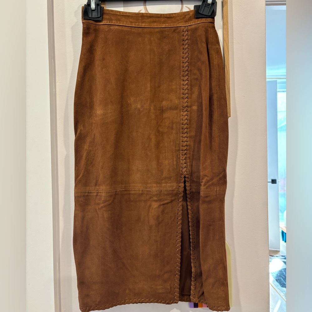 Suede All Saints midi skirt